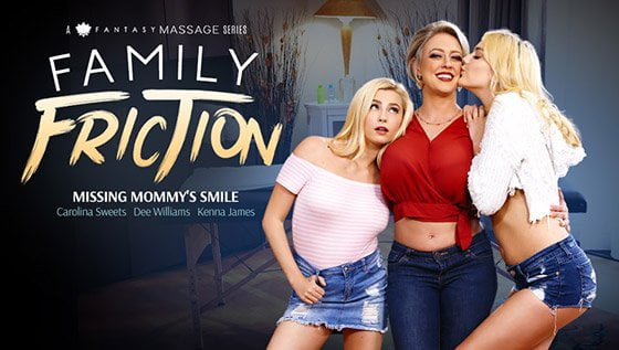 AllGirlMassage &#8211; Carolina Sweets, Dee Williams And Kenna James &#8211; Missing Mummy&#8217;s Smile