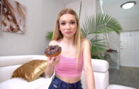 BangYNGR – Jessica Marie Devours A Donut Before She Slurps That Dick