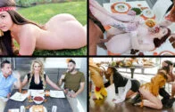 TeamSkeetSelects – Lauren Phillips, Rosalyn Sphinx, Brooklyn Chase And Aria Carson – Thanksgiving Sluts Compilation