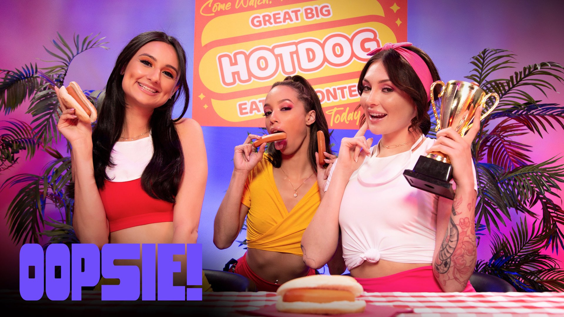 Oopsie! &#8211; Eliza Ibarra, Alexis Tae And Charlotte Sins &#8211; Hot Dong Eating Contest, Perverzija.com