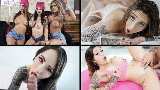 TeamSkeetSelects - Gina Valentina, Kali Roses, Valerica Steele And Brenna Mckenna - Hottest Tatted Teens