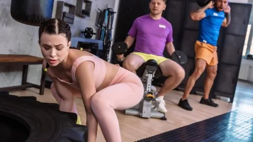 FitnessRooms - Jenny Doll - Hardcore Big Dick Threesome In Gym