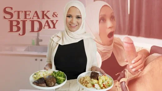 HijabMylfs - Jazmine Cruz - Steak And Blowjob Day