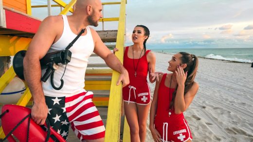 BrazzersExxtra - MacKenzie Mace And Kylie Rocket - Horny Lifeguards Share A Cock