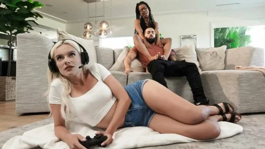 HotGirlsGame - Kira Noir - Gamer Girl Controls The Cock