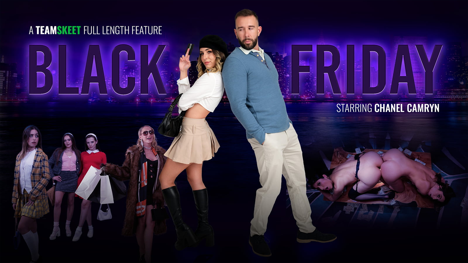 TeamSkeetFeatures &#8211; Aften Opal, Penelope Woods, Aubree Valentine, Chanel Camryn And Crystal Clark &#8211; Black Friday