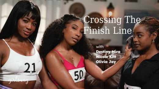 SquirtingLesbian - Nicole Kitt Destiny Mira And Olivia Jay - Crossing The Finish Line