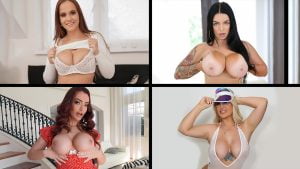 DivineDD &#8211; Casca Akashova And Sybil Stallone &#8211; Four Huge Boobs Shower And Fuck