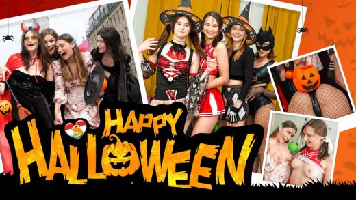 ClubSweethearts – Jane White, Janyk Brones, Sadistka Hub, Virgin Butterfly, Elise Moon, Funky Town, Milka Wey And Olivia Trunk – Happy Halloween Lesbian Edition